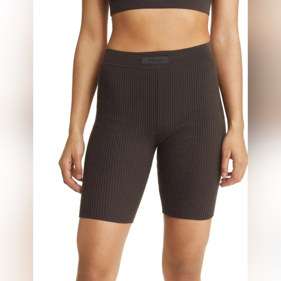 Fear Of God Essentials Rib Sweater Biker Shorts - Picture 1 of 7